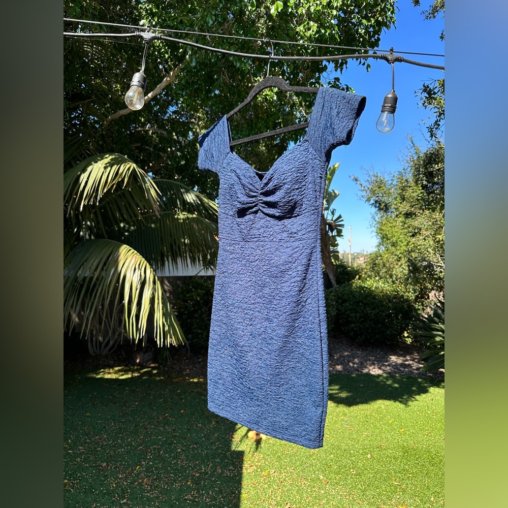 Blue mini dress